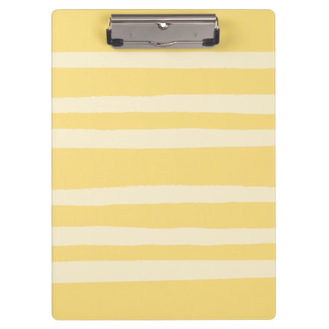 Carpeta De Pinza Chic Moderno Amarillo Mantequilla Rayado  (Anverso)