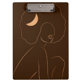 Carpeta De Pinza Chica Afro Moon