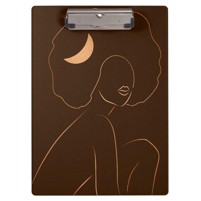 Carpeta De Pinza Chica Afro Moon (Anverso)