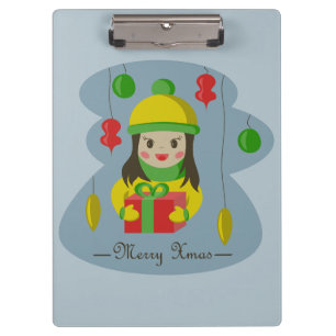 Carpeta De Pinza Chica con caja de regalo para Navidades