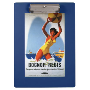 Carpeta De Pinza Chica de los ferrocarriles y poster británicos de