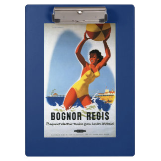 Carpeta De Pinza Chica de los ferrocarriles y poster británicos de