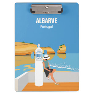 Carpeta De Pinza Chica de playa de Algarve estilo vintage