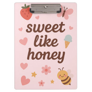 Carpeta De Pinza Chica Dulce Kawaii Abeja Rosa Estética – Diseño Li