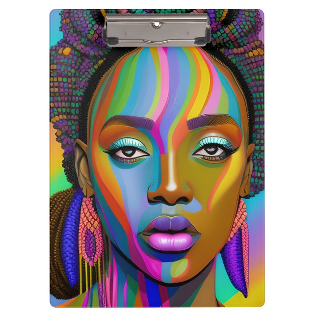 Carpeta De Pinza Chica negra cumpleaños mágico Sista Melanin mujer (Anverso)