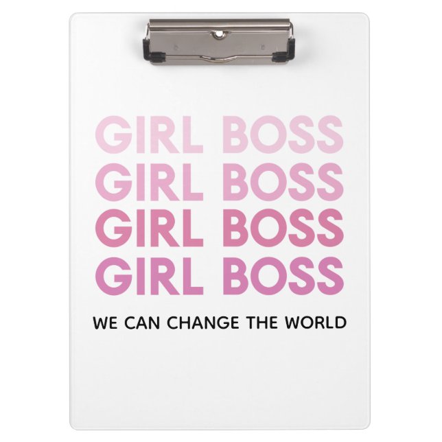 Carpeta De Pinza Chica rosa moderno Jefe mejor regalo para Girly (Anverso)