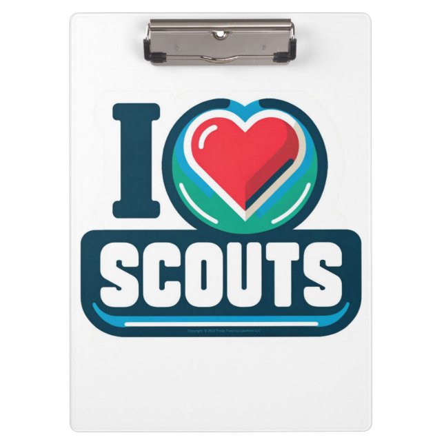 Carpeta De Pinza Chica Scouting I Heart Scouts (Anverso)