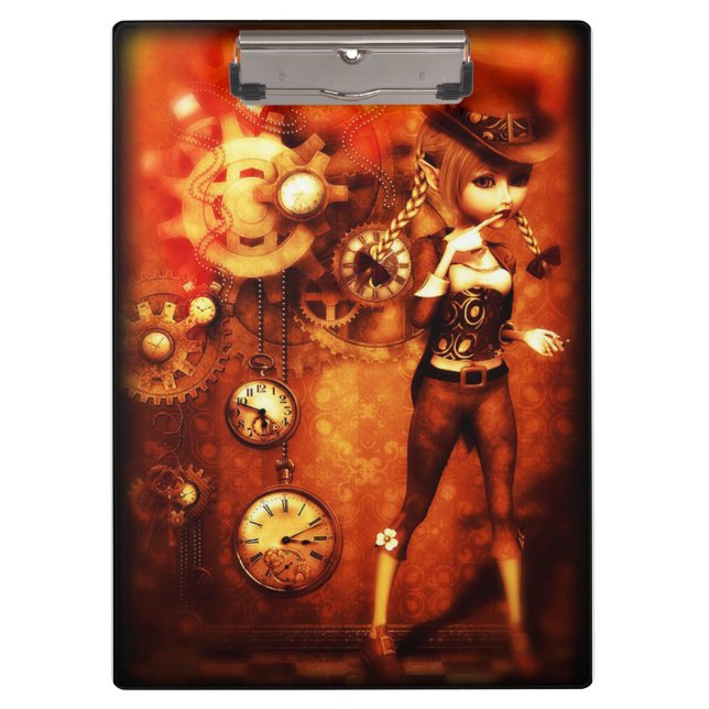 Carpeta De Pinza Chica Steampunk (Anverso)