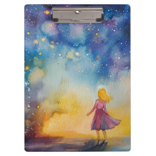 Carpeta De Pinza Chica suculenta mirando al cielo nocturno