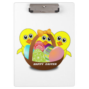CARPETA DE PINZA CHICKS "HAPPY EASTER"