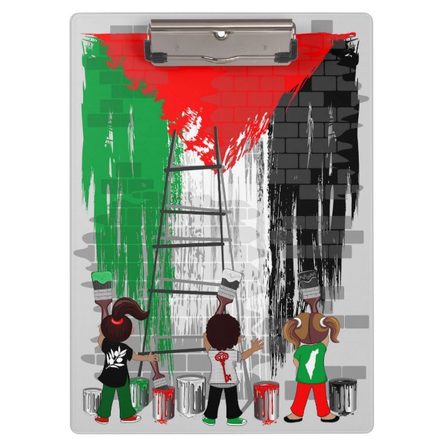 Carpeta De Pinza Children of Gaza Painting Palestine Flag  (Anverso)