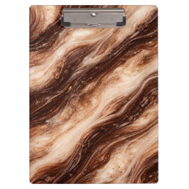 Carpeta De Pinza Chocolate Milkshake Marble Texture