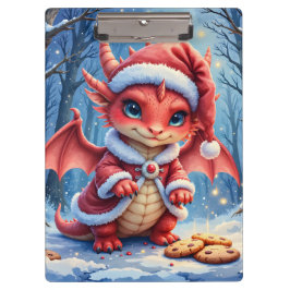 Carpeta De Pinza Christmas dragon, too cute to arrest, 