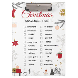 Carpeta De Pinza Christmas Scavenger Hunt Checklist Art