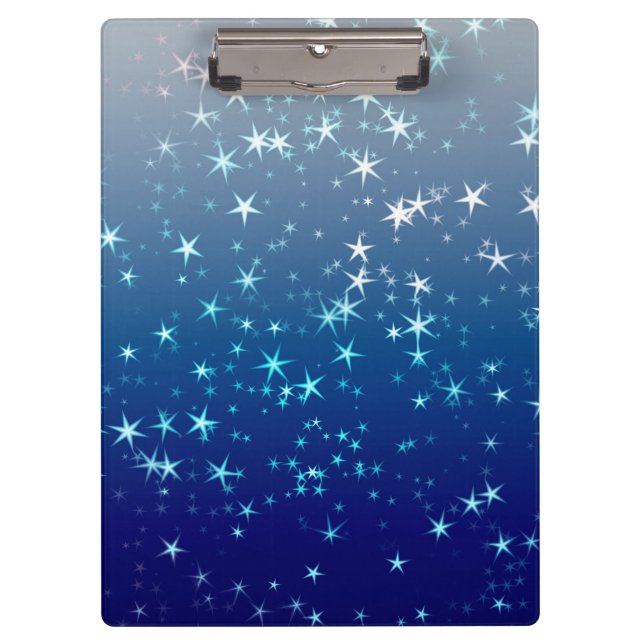Carpeta De Pinza Christmas Sparkles Stars Blue Sky (Anverso)