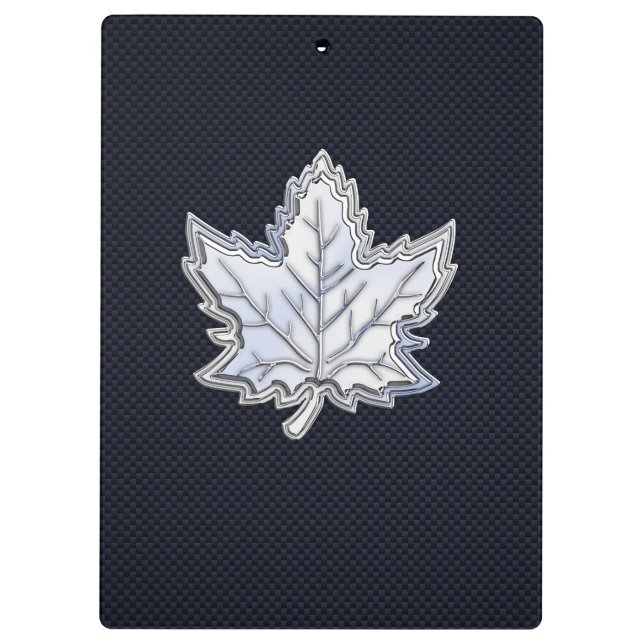 Carpeta De Pinza Chrome Like Maple Leaf en el estilo de la fibra de (Reverso)
