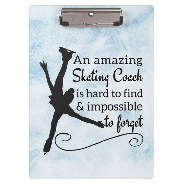 Carpeta De Pinza Cielo azul asombroso Entrenador de patinaje artíst (Anverso)