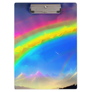 Carpeta De Pinza Cielo brillante de arco iris