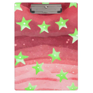 Carpeta De Pinza cielo rojo con estrellas
