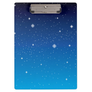 Carpeta De Pinza Cielo Starry azul profundo