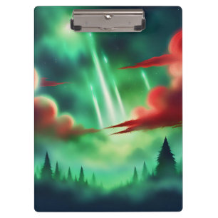 Carpeta De Pinza cielo verde