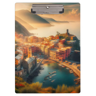 Carpeta De Pinza Cinque Terre Playa Italia Vintage Europa Viaje