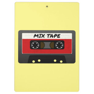Carpeta De Pinza Cinta Mixta Roja - Regalo Inspirado en los 80 y 90