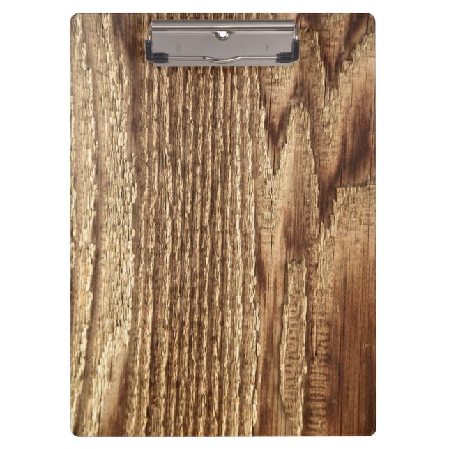 Carpeta De Pinza Cipboard de madera llevado viejo (Anverso)