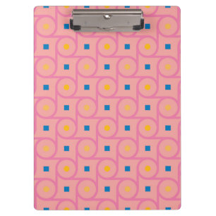 Carpeta De Pinza Círculo de entrelazado rosado moderno de mediados