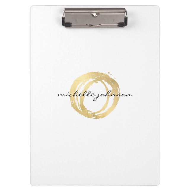 Carpeta De Pinza Círculo de oro de lujo personalizado (Anverso)