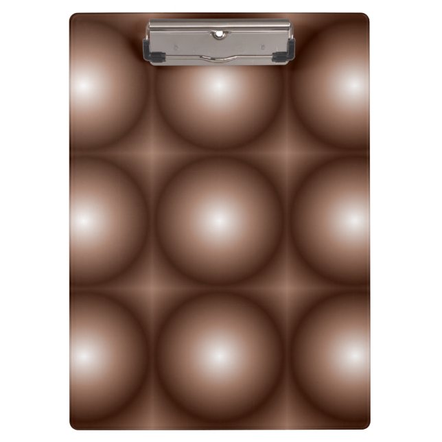 Carpeta De Pinza Círculo geométrico 3D Círculo oscuro Mocha marrón  (Anverso)