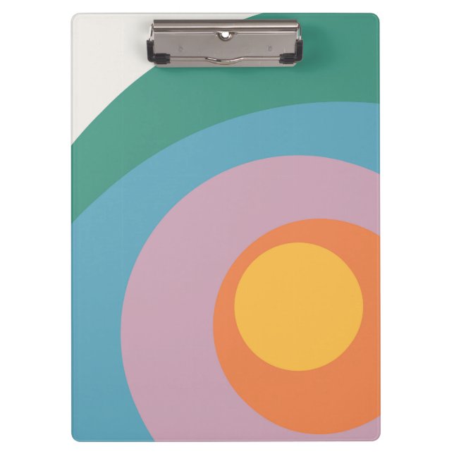 Carpeta De Pinza círculos de estilo retro multicolor (Anverso)