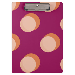 Carpeta De Pinza Círculos Retro y Patrón Negrita Sombras Púrpura