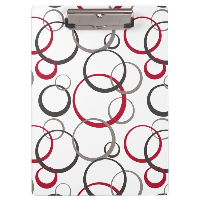 Carpeta De Pinza Círculos rojos grises blancos (Anverso)