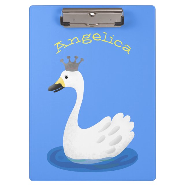 Carpeta De Pinza Cisne blanco con personalizado de la corona (Anverso)
