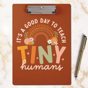 Carpeta De Pinza Cita de maestro de preescolar Retro Boho