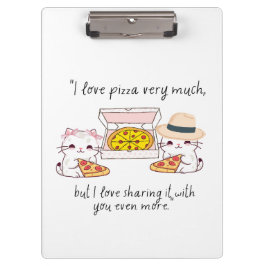 Carpeta De Pinza cita de pizza de gatos