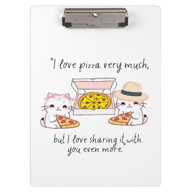 Carpeta De Pinza cita de pizza de gatos (Anverso)