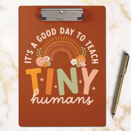 Carpeta De Pinza Cita del profesor de preescolar Retro Boho