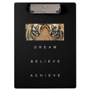 Carpeta De Pinza Cita elegante de automejora Tiger Eyes Modern