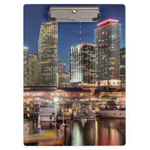 Carpeta De Pinza Ciudad del horizonte de Miami en la Florida