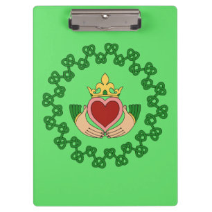 Carpeta De Pinza Claddagh y Green Knotwork
