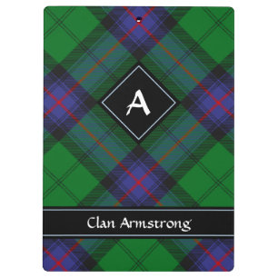 Carpeta De Pinza Clan Armstrong Tartan Clipboard