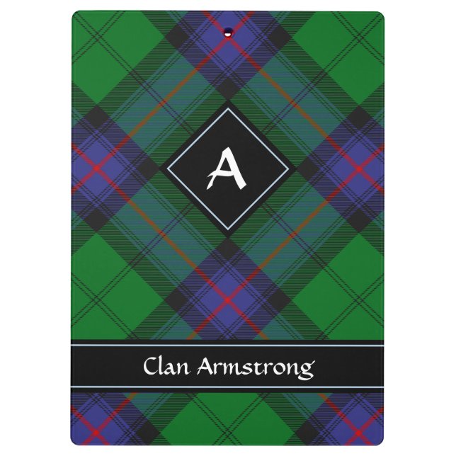 Carpeta De Pinza Clan Armstrong Tartan Clipboard (Reverso)
