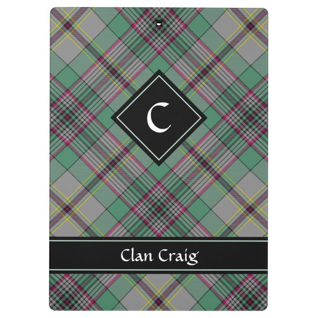 Carpeta De Pinza Clan Craig Tartan Clipboard (Reverso)