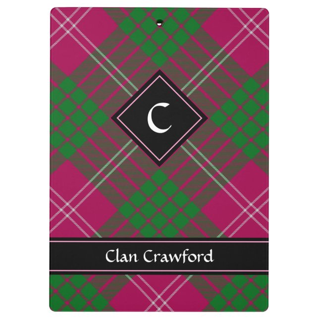 Carpeta De Pinza Clan Crawford Tartan Clipboard (Reverso)