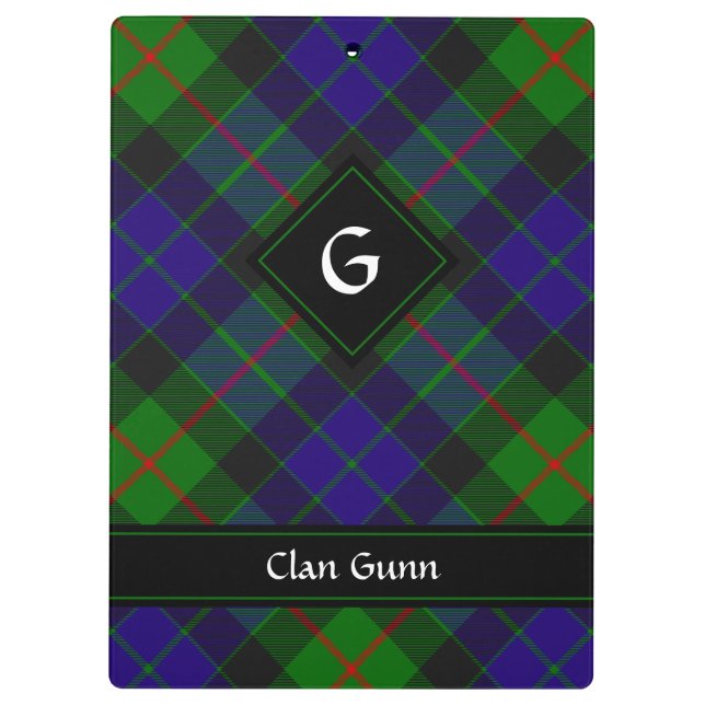 Carpeta De Pinza Clan Gunn Tartan Clipboard (Reverso)