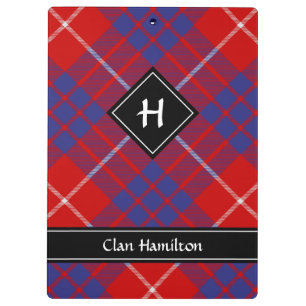 Carpeta De Pinza Clan Hamilton Red Tartan Clipboard