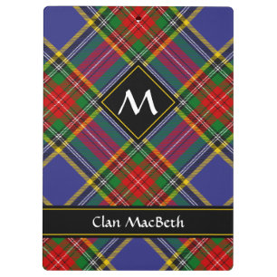 Carpeta De Pinza Clan MacBeth Tartan Clipboard