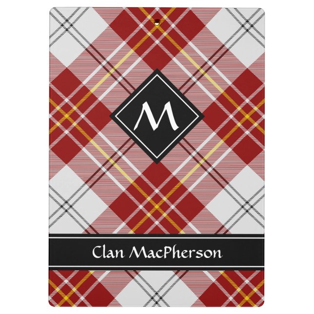 Carpeta De Pinza Clan MacPherson Red Dress Tartan Clipboard (Reverso)